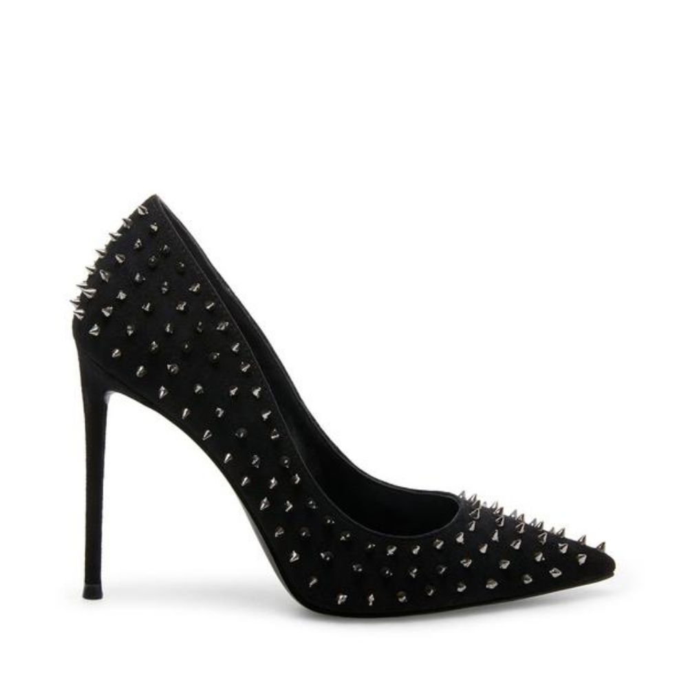 Steven by Steve Madden Blk Suade and Studded high heel.